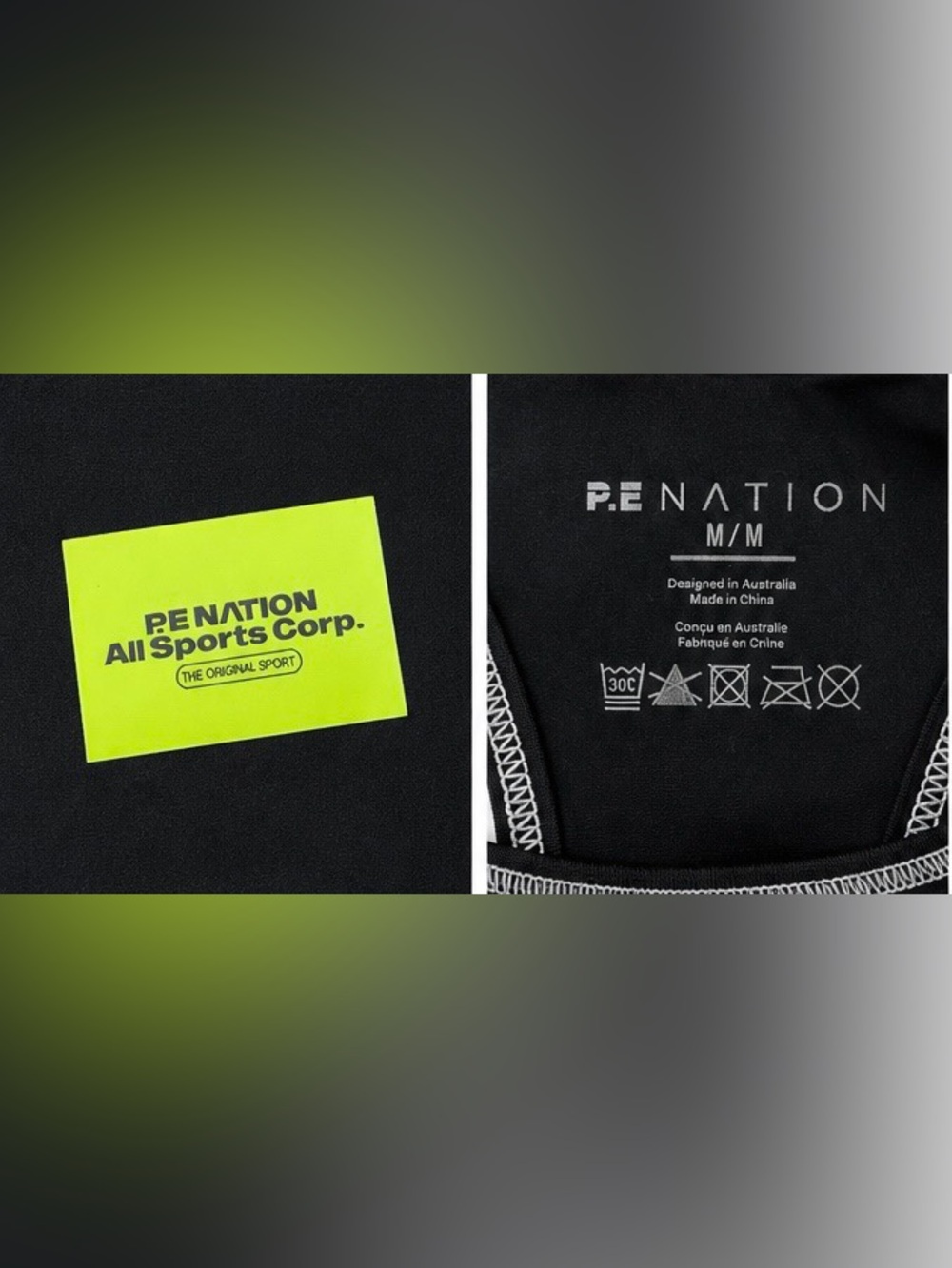 P.E Nation Black Tank with Neon Yellow Patch M 🖤💛 - Picture 5 of 7